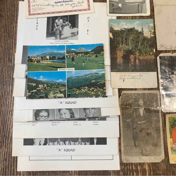 Ephemera Lot | Photos Postcards Playing Cards Yearbook Pages Hymnbook Pages - Picture 3 of 16
